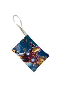 Resim Unisex Iron Man Desenli Portföy Clutch Çanta 