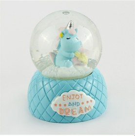 Resim Unicorn Işıklı Kar Küresi Orta Boy 