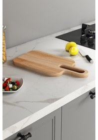 Resim Dora Ahşap Kesme Tahtası-%100 Doğal Kayın Kesme Ve Sunum Panosu Ahşap 