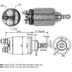 Resim ZM 12v Marş Otomatiği Bosch Tipi Bmm Sağ 