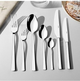 Resim Nehir Deniz Sade 12 Kişilik 84 Parça Kutulu Çatal Kaşık Bıçak Takımı 