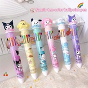 Resim 1 Adet On Renkli Tükenmez Kalem Karikatür Kawaii Kuromi Çok Renkli Jel Kalem Melodi Kırtasiye Sevimli Yazı Kalemleri 