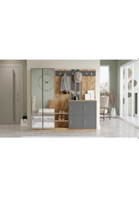 Resim Robinhome Robin Home Lora Vestiyer Portmanto Ayakkabılık Çam-Antrasit 