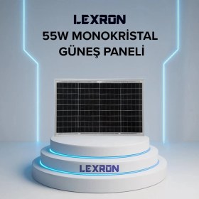Resim Lexron 55W Monokristal Güneş Paneli 