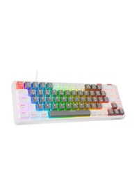 Resim Rampage Yoru Mini Gri/beyaz Type-c Red Swich Q Mekanik Oyuncu Klavyesi 