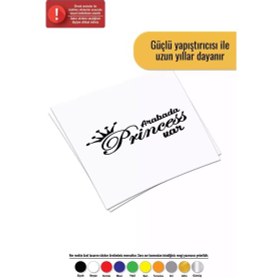 Resim Arabada Princess Var - Araç, Oto, Laptop, Duvar Uyumlu Sticker 25 12 Cm 