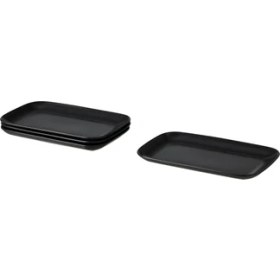 Resim Tabak Seti, Mat Koyu Gri, 30X18 Cm, 4 Adet 