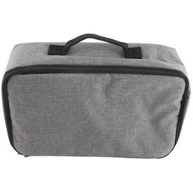 Resim Xindoker Gri Nylon Projeksiyon Cihazı Çantası - Sabitleyici İç Cep Ve Aksesuar Bölmesiyle Taşınabilir Taşıma Kutusu 34.5x20x10cm 