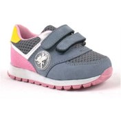 Resim Hakiki Deri Gri Cırtlı Kız Bebek Spor Ayakkabı Gri 