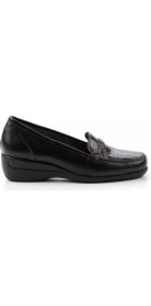 Resim Bambi Siyah Siyah Kroko Leather Kadın Dolgu Topuklu Ayakkabı K01531123503 