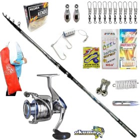 Resim Okuma Safina Pro 8000 420cm 70-250gr Oslo Crome Profesyonel Kıyı Olta Takımı Seti 