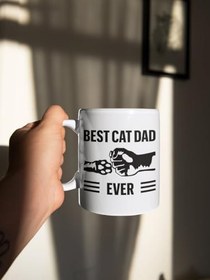 Resim Kedi Baba Kupa, En İyi Kedi Baba Kupa, Kedi Kupa, Kedi Hediye Kupa, Kedi Bi İngilizce Kupa 