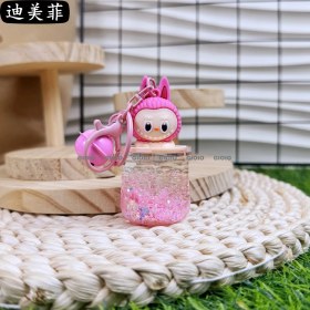 Resim Silver1 Gıoıo Yeni Sevimli Kedi Pençe Çapraz Giyinme Kurumi Bebek Araba Anahtarlık Büyük Kulak Köpek Çift Okul Çantası Hediye Anahtarlık Kolye (Yurt Dışından) 