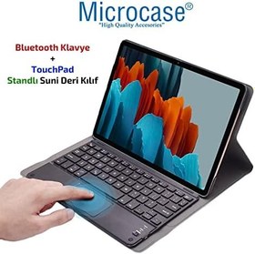Resim Microcase Samsung Galaxy Tab S8 X700 Bluetooth Klavye + Touchpad Standlı Kılıf - BKK2 