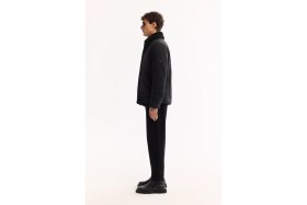 Resim AVVA Erkek Siyah Kürklü Yaka Napa Comfort Fit Mont A52Y6057 