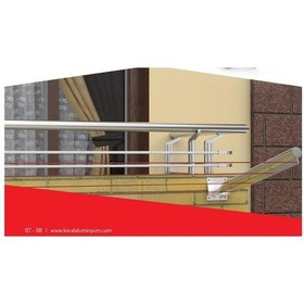 Resim Koral Duvara Montaj Çamaşır Askılığı Gümüş 