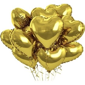 Resim Brokoli Home 2 Adet Folyo Balon Altın Sarısı Gold Uçan Balon 45 Cm 18 İnç Gold 