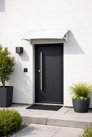 Resim LICCIA Metal Kapı Pencere Üstü Pratik Sundurma 115 cm x 60 cm x 25 cm 