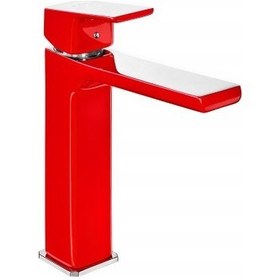 Resim Eca Tiera Orta Boy Lavabo Bataryası- Krom Kırmızı 103388003 