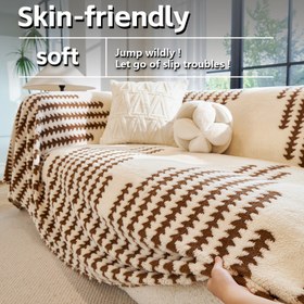 Resim 1 adet Modern Noel Shu Kadife kanepe örtüsü - [Noël], Kaymaz Özellikli, Aşınmaya Dayanıkılı, Çamafta Yuyulabilir Evcil Hayvan Dostu Şezlong ve Kanepeler için Peluşkanalı örgü kanape, İklimlendirmeli Oturma Odasıncaği Üstlüleri, 2 Parça Köpük ile Dolgulu Minder Seti. En Populer Oda Süslemesi. 