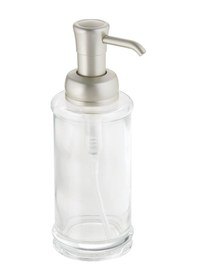 Resim Idesıgn Sıvı Sabunluk Cam Şeffafgümüş Pompalı 