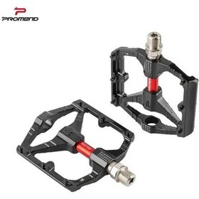 Resim Sarissa T26 Çift Kovanlı Alüminyum Geniş Platform Du Peilin Rulman Bisiklet Pedalı Siyah 
