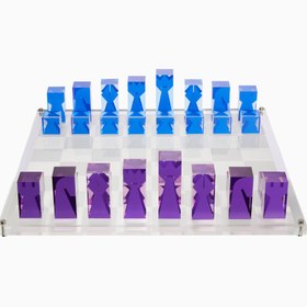 Resim Akrilik Dekoratif-Koleksiyonluk Satranç Seti Mavi - Mavi 