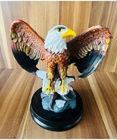 Resim El Yapımı Kartal Hediyelik Biblo, Özel Tasarım Dekorasyon Ürünü, Çok Renkli 