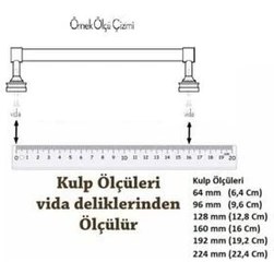 Resim Belirtilmemiş DAMLA 160 mm Altın Renkli Lüks Aleminyum Metal Boru Kulp Dolap Çekmece İçin Modern Tasarım 