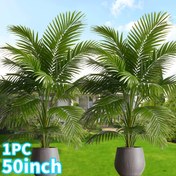 Resim 127cm Yapay Palmiye Ağacı - Noel, Şükran Günü, Anneler Günü, Mezuniyet, Palm Pazartesi için Gerçekçi İç/Dış Dekorasyon | Su Gerektirmez | Canlı Yeşil Yapraklar | Dayanıklı Plastik İç Mekan Saksı Bitkisi, Dış Mekan Dekorasyonu | Tropikal Ortam | Gerçekçi Dokulu, Yapay Dış Mekan Ağaçları 