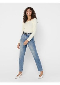 Resim Only 15193864 Bayan Onlveneda Lıfe Mom Jeans Rea7452 Jeans Stretch Denim Pantolon 15193864-R4956 Açık Mavi 