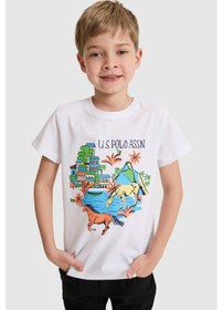 Resim U.s. Polo Assn. Erkek Çocuk Beyaz Tişört 50327025-vr013 