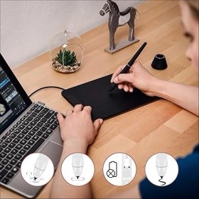 Resim VK640 6x4" 6 Kısayol Tuşlu Grafik Tablet+Kalem 