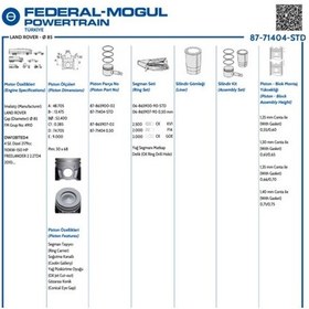 Resim Goetze 87-71404-std Piston Freelander Iı 2.2 Td4 85.00mm 8771404std Diğer 