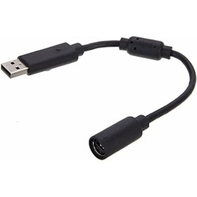 Resim Siyah USB Breakaway PC Kablo Kablosu Adaptörü Dönüştürücü Xbox 360 Denetleyici Kabloları ve Adaptörleri 