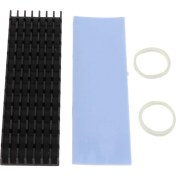 Resim Flameer Alüminyum M.2 2280 SSD Soğutucu Soğutma Kiti W / Silikon Termal Pad - Siyah (Yurt Dışından) 
