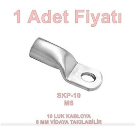 Resim Şafak Skp-10 10luk M6 Sıkmalı Kablo Pabucu 6mm 