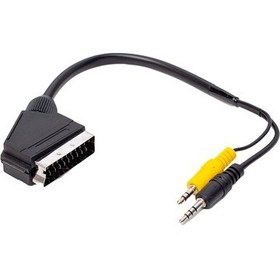 Resim Uydu Alıcısı Av Kablo 3.5 mm Stereo Erkek/scart Kablo 35 cm Uzun ve Kısa Jack Bir Arada 