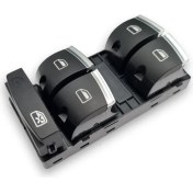 Resim Mcar Audi A3 Sportback 2009-2012 Sol Ön Kapı Dörtlü Cam Açma Düğmesi Takımı Krom 4F0959851H 