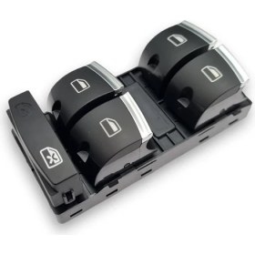 Resim Mcar Audi A3 Sportback 2009-2012 Sol Ön Kapı Dörtlü Cam Açma Düğmesi Takımı Krom 4F0959851H 