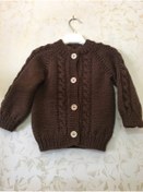 Resim EL ÖRGÜSÜ CİCİ BEBE Kahverengi Bebek Hırka 