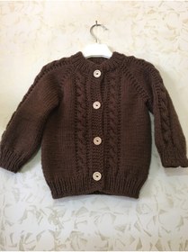 Resim EL ÖRGÜSÜ CİCİ BEBE Kahverengi Bebek Hırka 