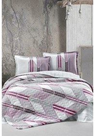 Resim Clasy Ranforce Yatak Örtüsü Çift Kişilik Azur Lila 
