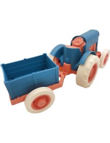 Resim Let's Be Child Römorklu Sürtmeli Plastik Traktör LC-30878 Lacivert-Turuncu 
