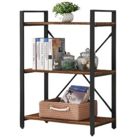 Resim Rafburada Rafburada® 3 Katlı Kitaplık, Dekoratif Kitaplık, Ahşap Kitaplık. 