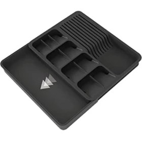 Resim Karokstore Genişleyebilir Çekmeci Içi Düzenleyici Ayarlanabilir Kaşıklık ve Bıçaklık Seti 