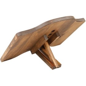 Resim Ahşap Masaüstü Oymalı Rahle Kademeli Tabletlik Kitap Okuma Standı 