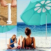 Resim 1 Adet Beyaz Plastik Şemsiye Yer Kazığı, 22mm Spiral Çadır Çapası için Dış Mekan ve Teras Şemsiyeleri, Kum veya Toprakta Güvenli Sabitleme, Dayanıklı ve Hafif Tasarım ile Rahatlatıcı Plaj Günleri, Plaj Aksesuarları, Zikzak Desenli, Kolay Takma Aracı 