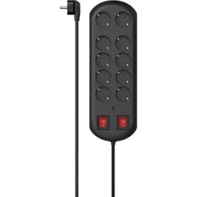 Resim Storemax Akım Korumalı Priz, 2 Switches, 2m, Siyah 