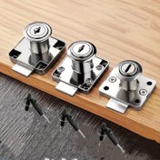 Resim 1pc Güvenli Metal Kasa Kilit - Anahtarlı Kilit, Mobilya için, Elektrik veya Bataryaya İhtiyaç Yok, Masa, Gardırop, Yatak Başı, Kitaplık Kapıları için İdeal 
